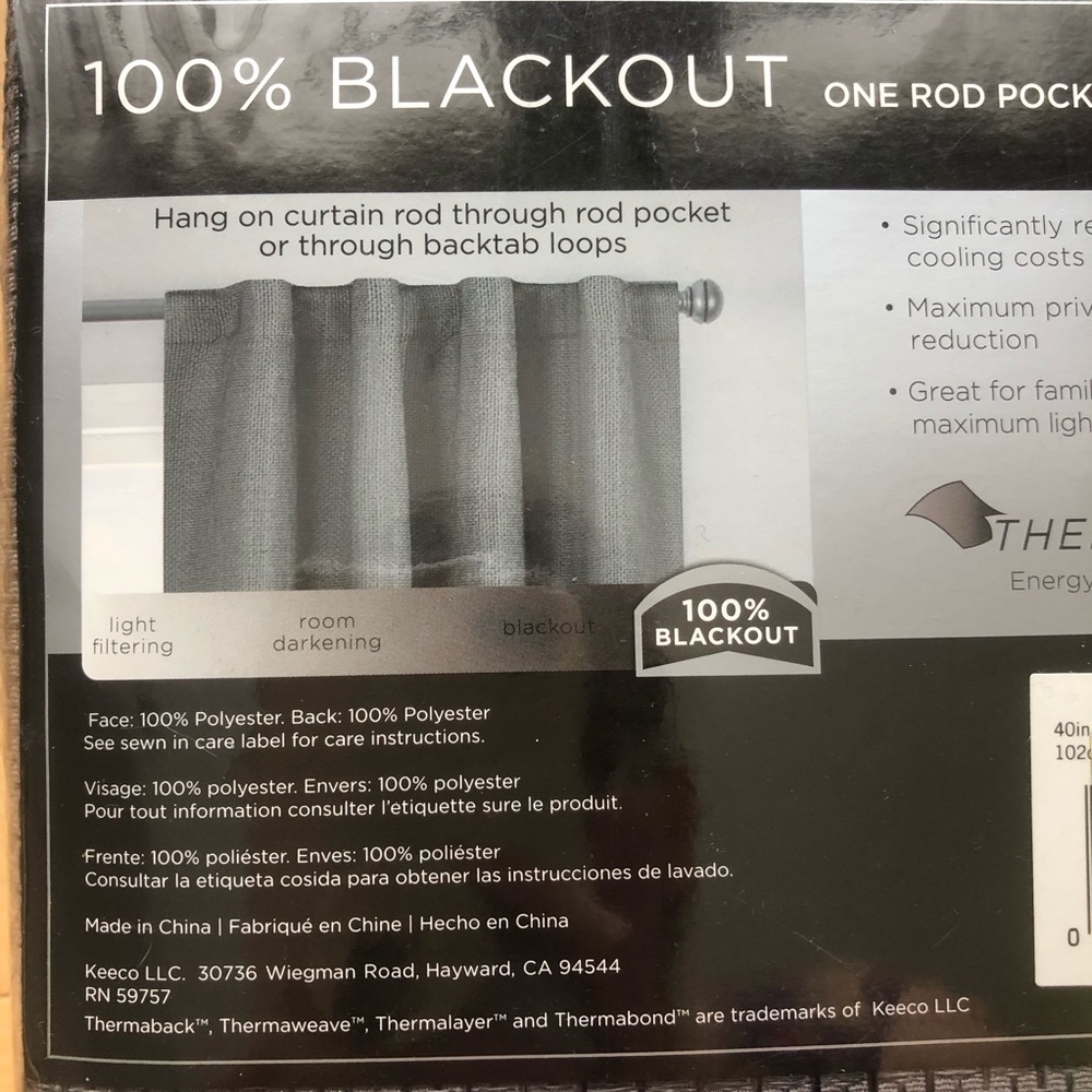 Eclipse 100% Blackout Curtains PAIR - Picture 2 of 4